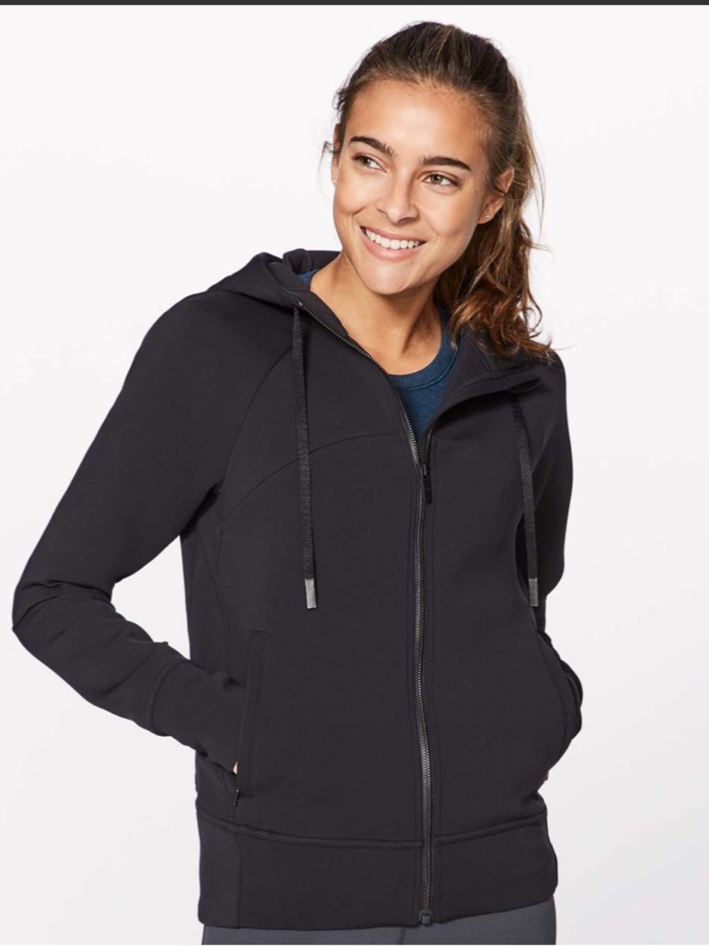 Lululemon Tech Lux Jacket Black Size 8 Athletic Activewear Gym Casual Sporty